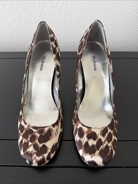 Style & Co. Leopard-Print Round-Toe Pumps - Brown/Beige